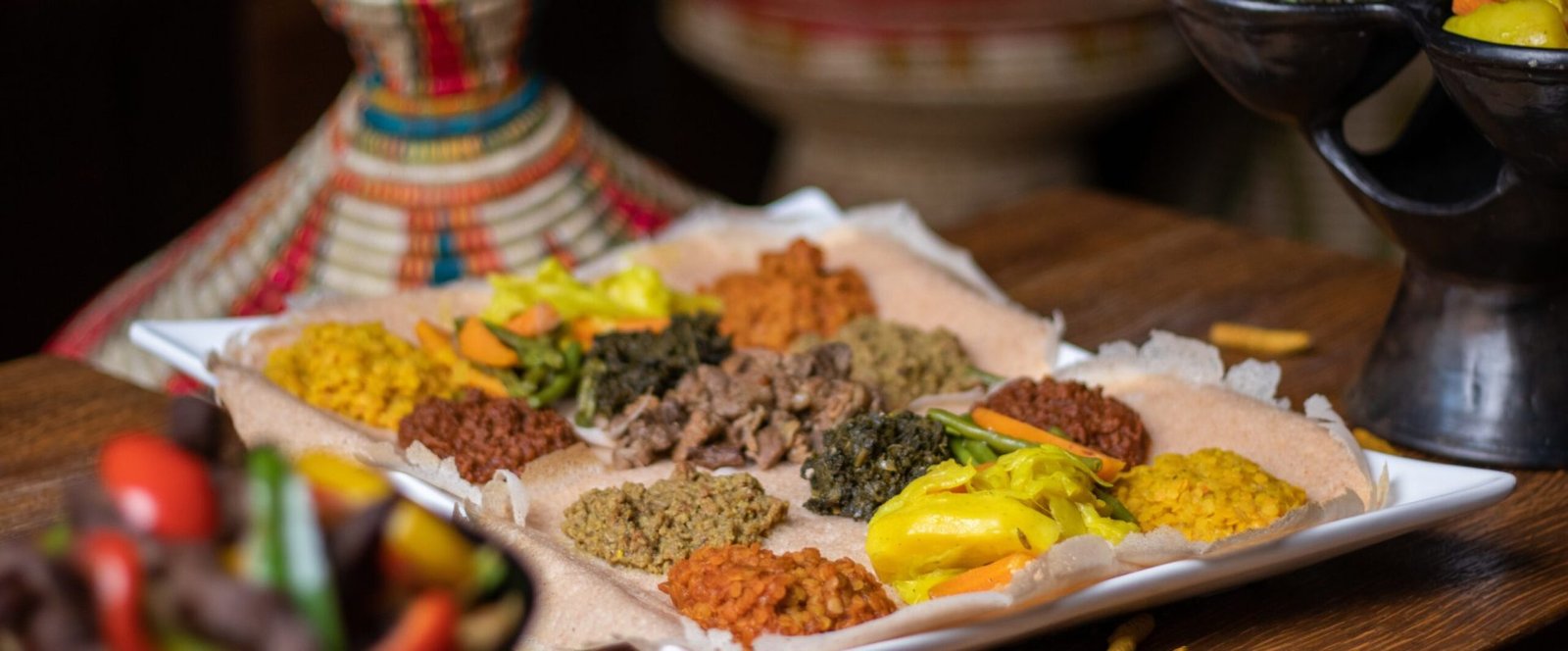 The Ethiopian traditional, famous and  delicious Injera flatbread